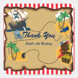 Autocollants pour fête d'anniversaire avec carte a