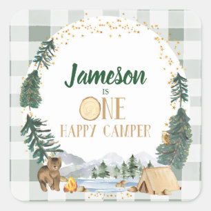 Autocollants pour fête d'anniversaire de One Happy