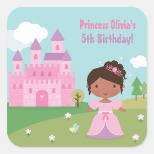 Autocollants pour fête d'anniversaire de princesse