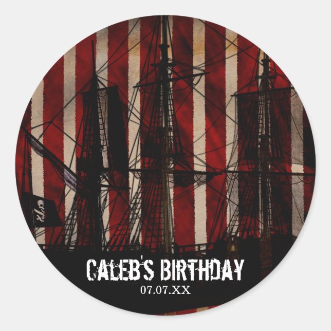 Autocollants pour fête d'anniversaire grunge Batea (Devant)