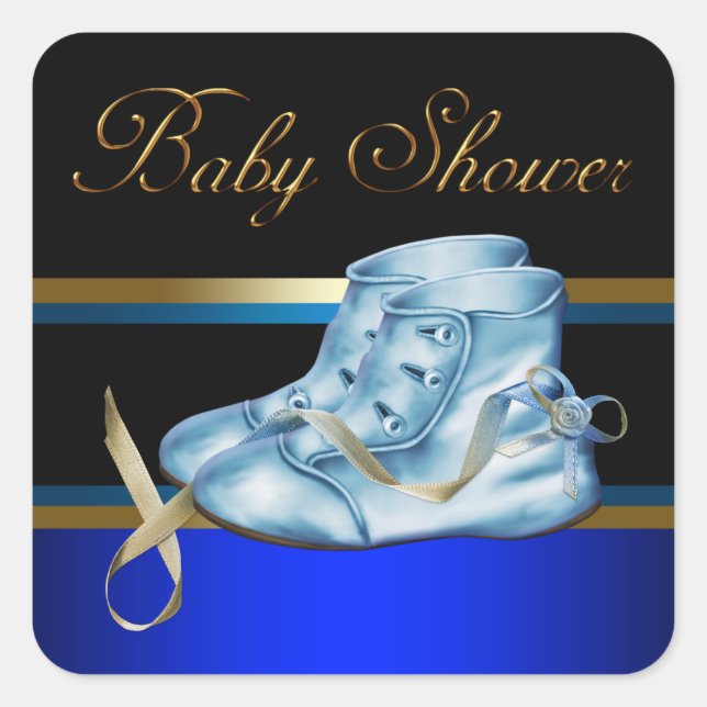 Autocollants pour fête de bébé garçon chaussures b (Devant)
