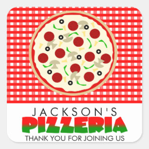Autocollants pour fête de pizzeria