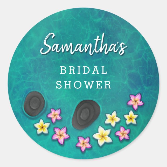 Autocollants pour fête de Spa Fleurs Flottantes (Devant)