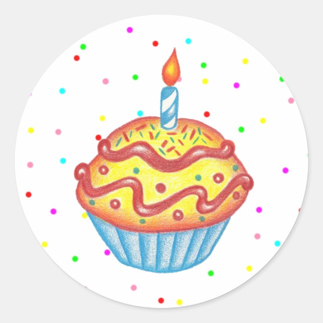 Autocollants pour gâteau d'anniversaire (Devant)