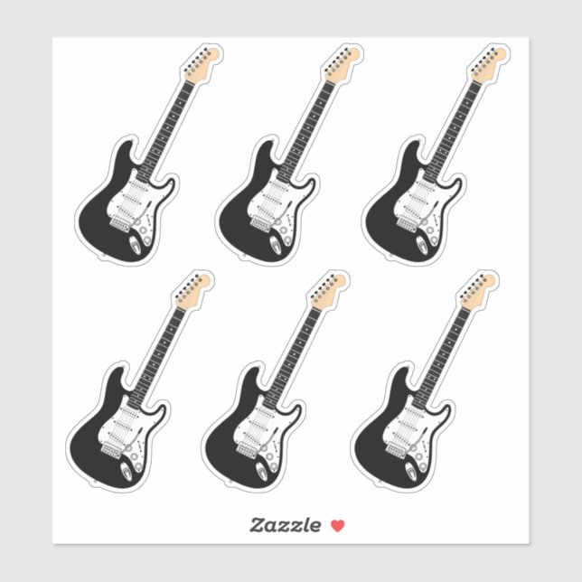 Autocollants pour guitare électrique (Feuille)