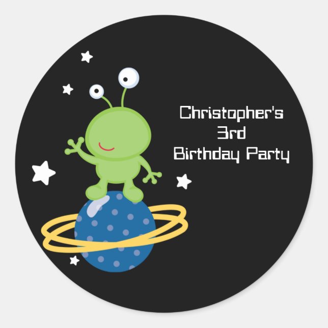 Autocollants pour la fête d'anniversaire du garçon (Devant)