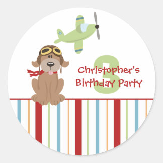 Autocollants pour la fête d'anniversaire du pilote