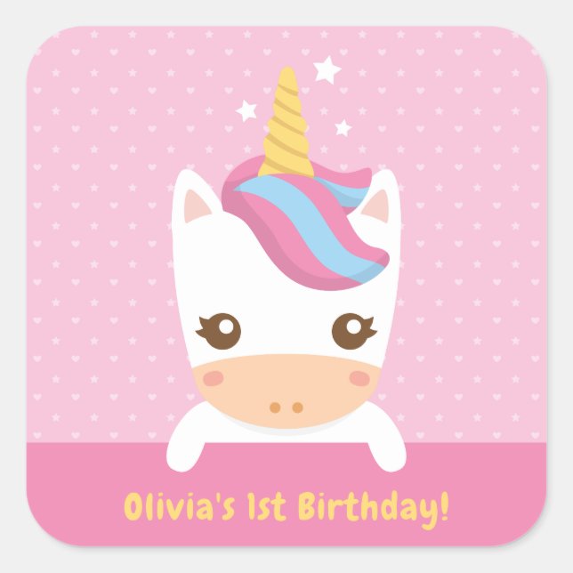 Autocollants pour la première fête d'anniversaire  (Devant)