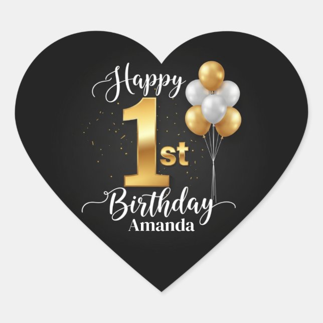 Autocollants pour le 1er anniversaire de Black Gol (Devant)