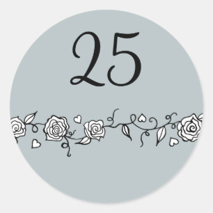 Autocollants pour les 25 ans de mariage