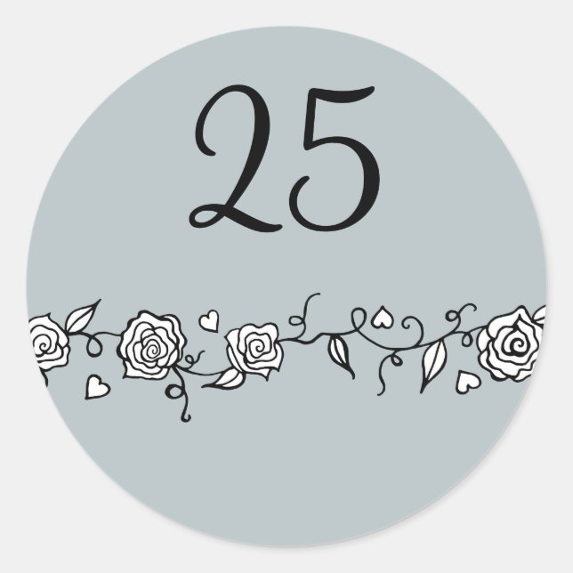 Autocollants pour les 25 ans de mariage (Devant)