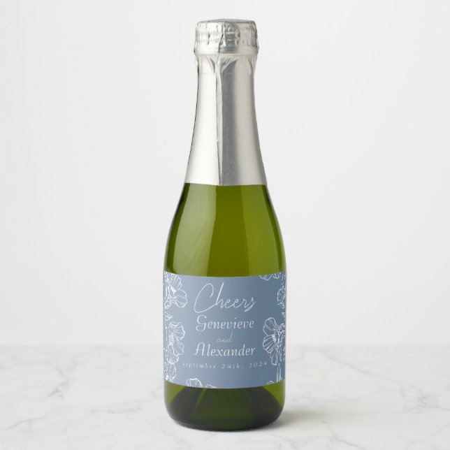 Autocollants pour mini-bouteilles de champagne Dus (Devant)