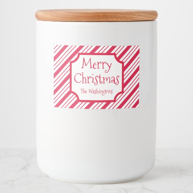 Autocollants pour pot de Noël à la menthe poivrée (Devant)