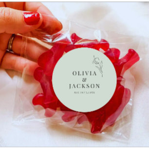 Autocollants pour sac de cookies de mariage Sea Mi