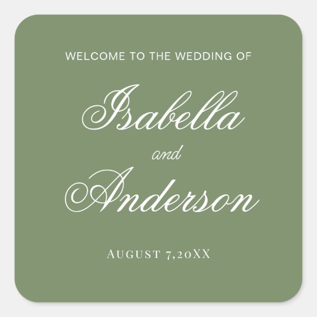 Autocollants pour sachet de cookies de mariage ver (Devant)