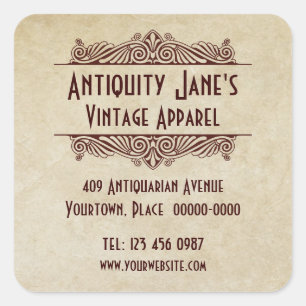 Autocollants promotionnels de parchemin de style