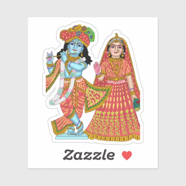 Autocollants Radha Krishna (Feuille)