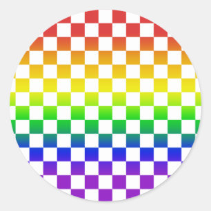 Autocollants Rainbow Checkers 01