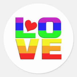 Autocollants Rainbow Love