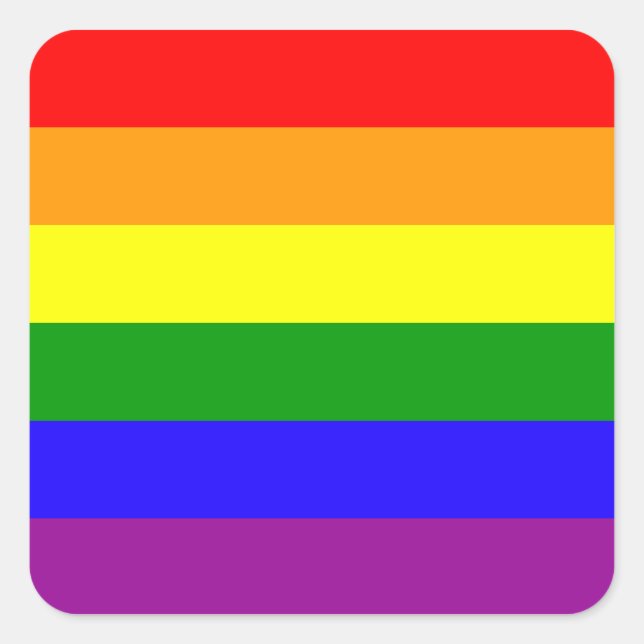 Autocollants Rainbow Pride - arrondi (Devant)