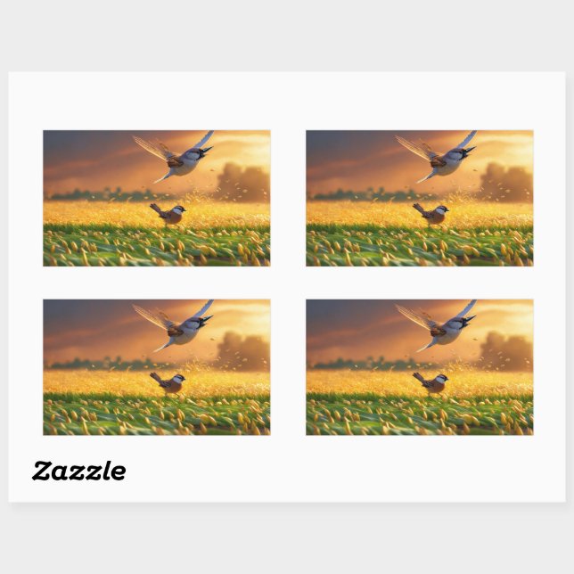 Autocollants Rectangulaires (Feuille)