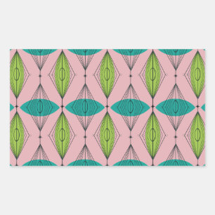 Autocollants rectangulaires à oignon rose atomique