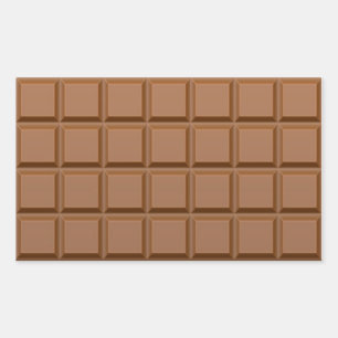 Autocollants rectangulaires de chocolat