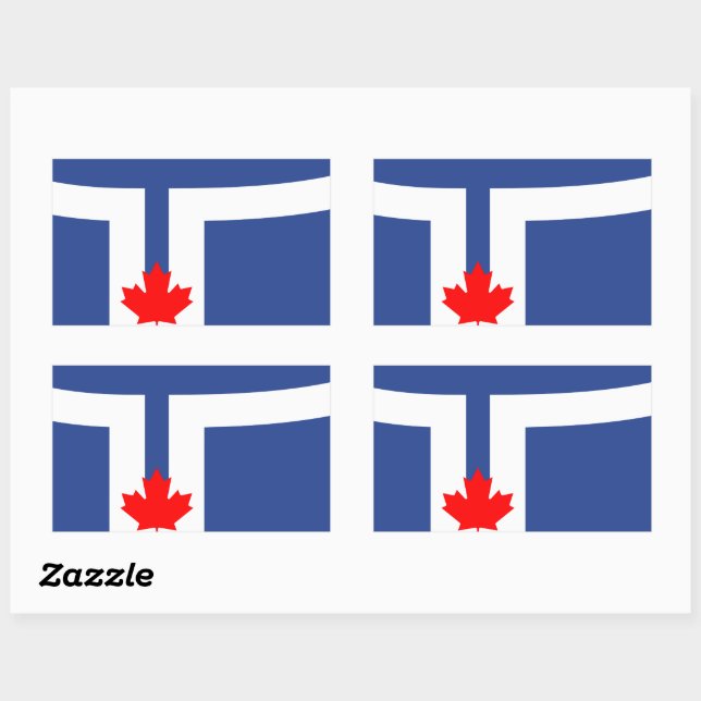 Autocollants rectangulaires du drapeau de Toronto, (Feuille)