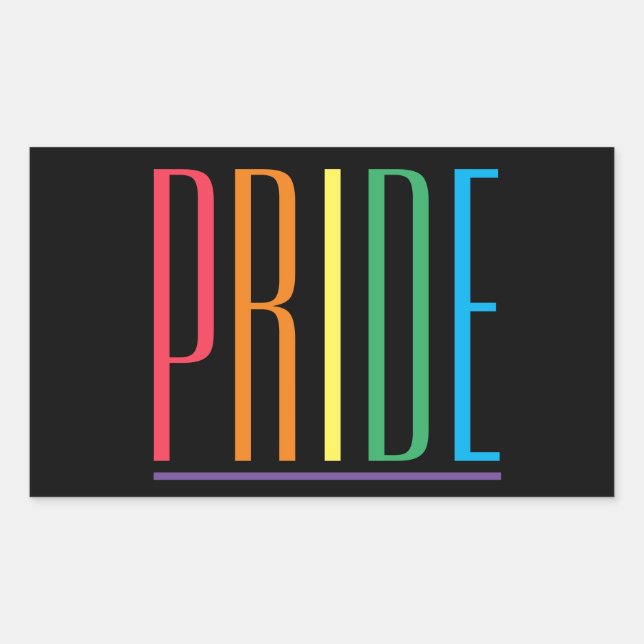 Autocollants rectangulaires PRIDE II (Devant)
