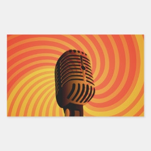 Autocollants Retro Microphone personnalisés