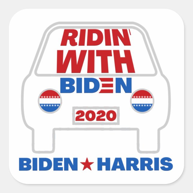 Autocollants Ridin' With Biden 2020 (Devant)