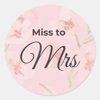 Autocollants Rondes Miss to Mrs, Format : Feuille