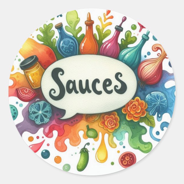 Autocollants ronds classiques (Devant)