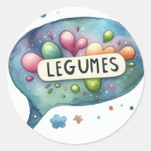 Autocollants ronds classiques (Légumes)