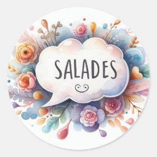Autocollants ronds classiques (Salades)