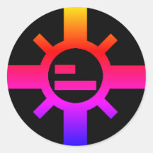 Autocollants ronds crépusculaires de Sparko Sun