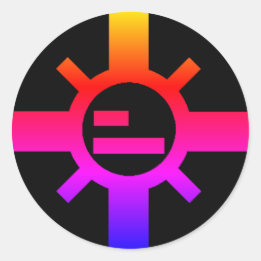 Autocollants ronds crépusculaires de Sparko Sun