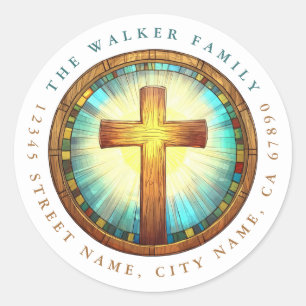 Autocollants Ronds Croix