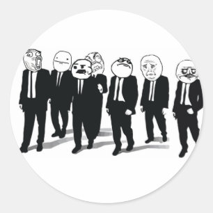 Autocollants ronds de bande de rage