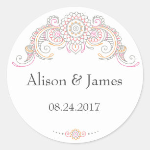 Autocollants ronds de conception élégante de