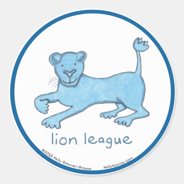Autocollants ronds de la Lion League (Devant)