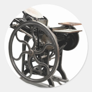 autocollants ronds de machine letterpress
