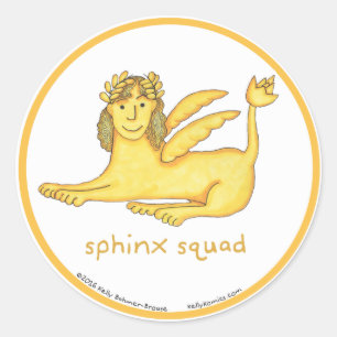 Autocollants ronds de peloton de sphinx