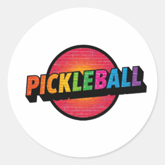 Autocollants ronds de pickleball