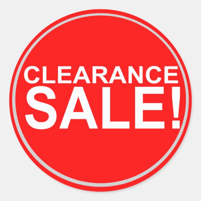 Autocollants ronds de vente de compensation (Devant)