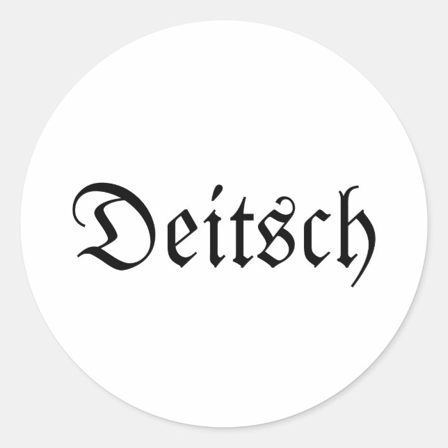 Autocollants Ronds Deitsch (Devant)