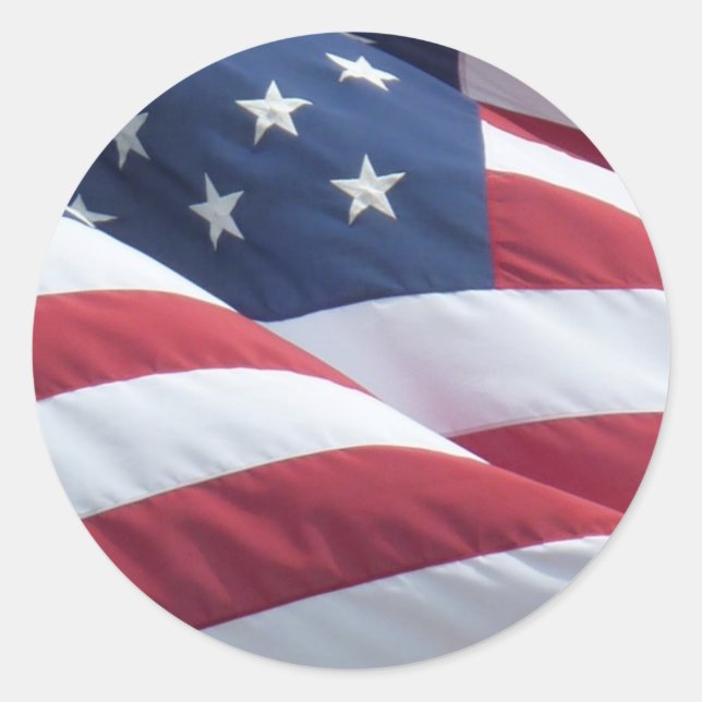 Autocollants Ronds Drapeau Américain (Devant)