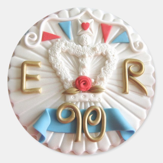 Autocollants ronds du quatre-vingt-dixième (Devant)