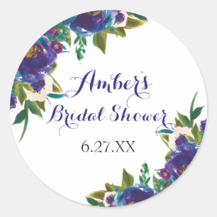 Autocollants Ronds Fleuris pour Mariage