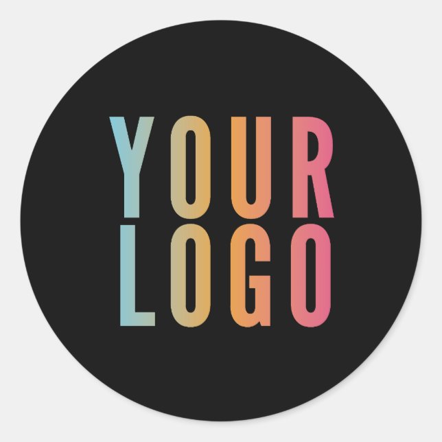 Autocollants Ronds Noirs Promotionnels de Logo d'E (Devant)